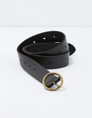 Ceinture en cuir avec boucle ovale AE