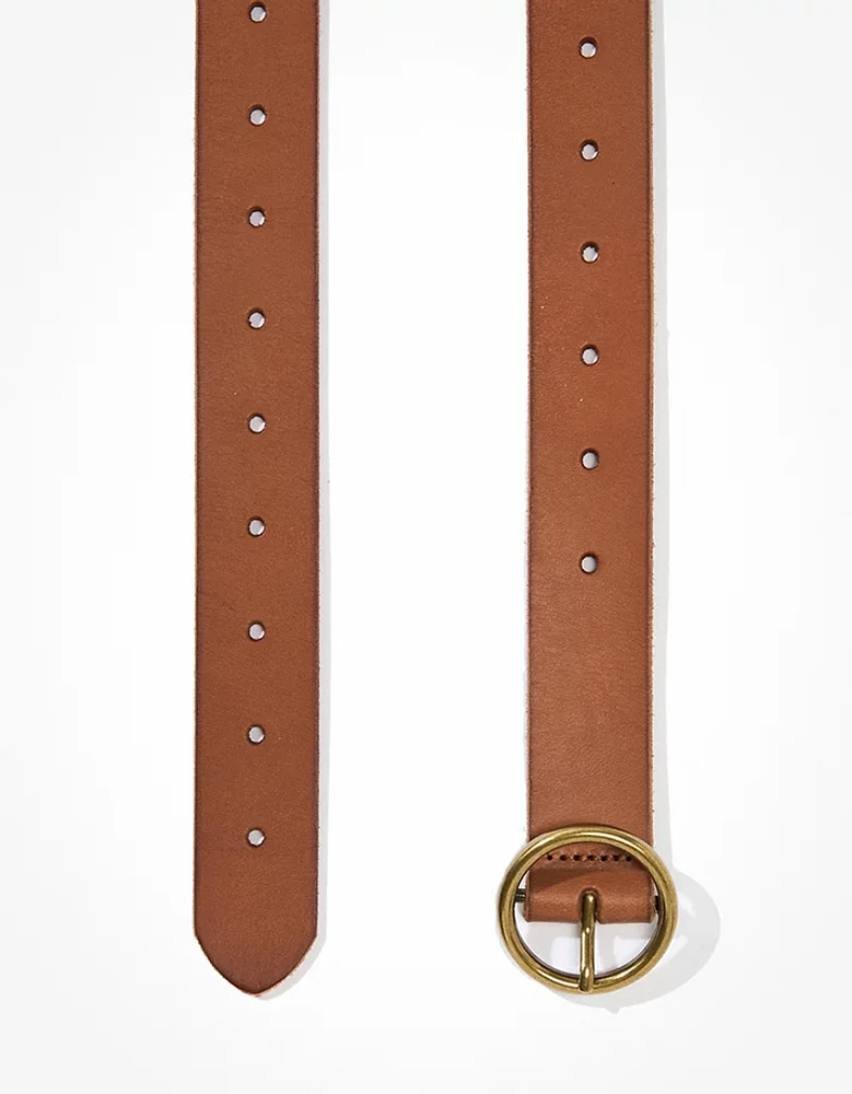 Ceinture en cuir avec boucle ovale AE