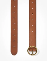 Ceinture en cuir avec boucle ovale AE