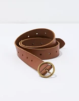Ceinture en cuir avec boucle ovale AE