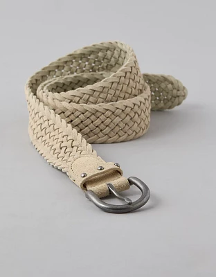 Ceinture en cuir tressée AE