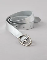 AE Metallic Oval-Buckle Belt