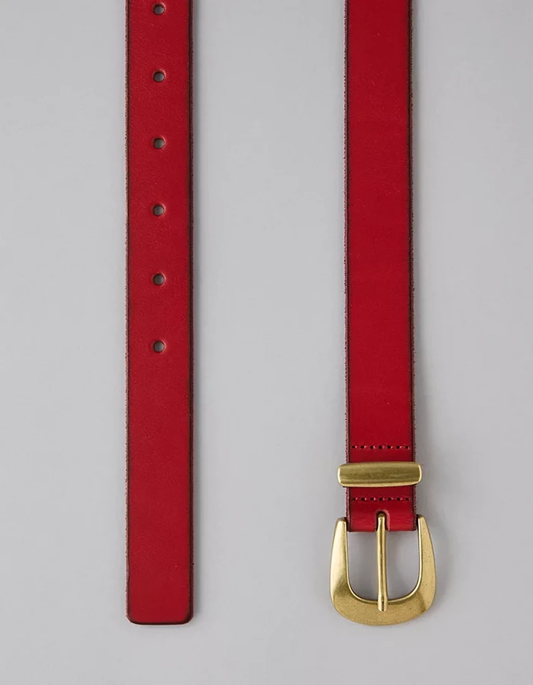 AE Square-Buckle Leather Belt