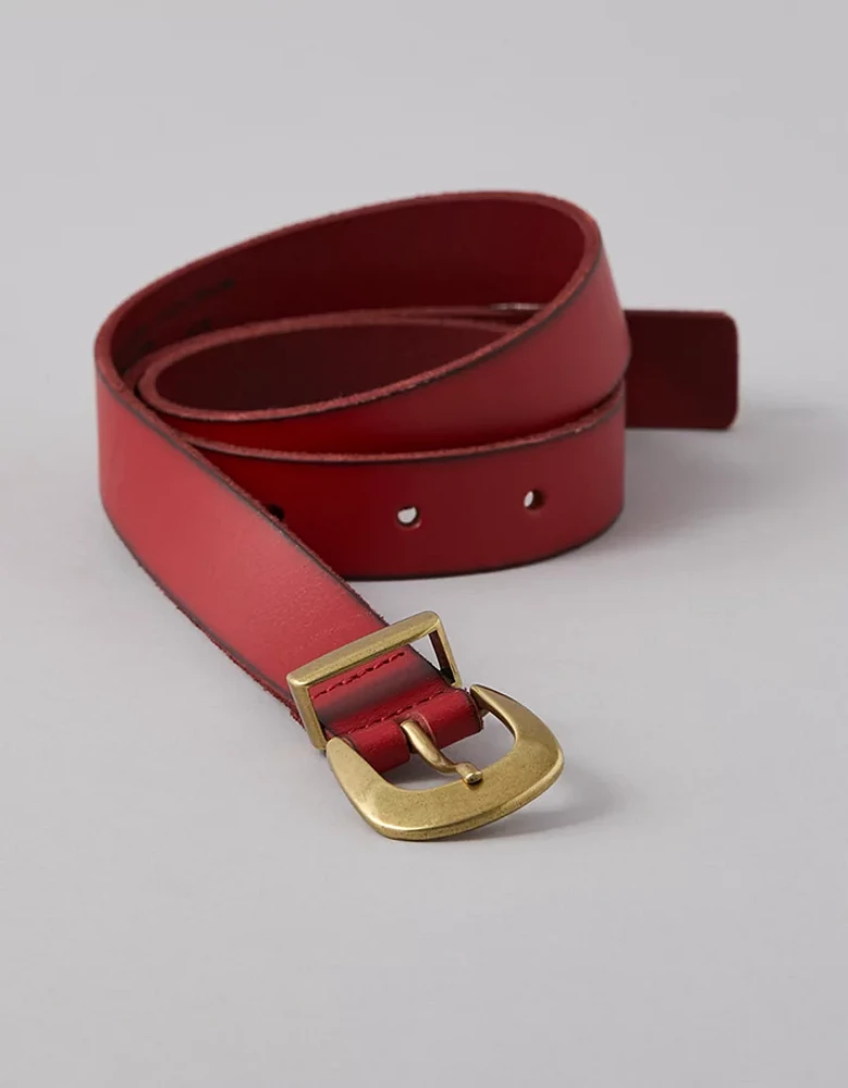 AE Square-Buckle Leather Belt