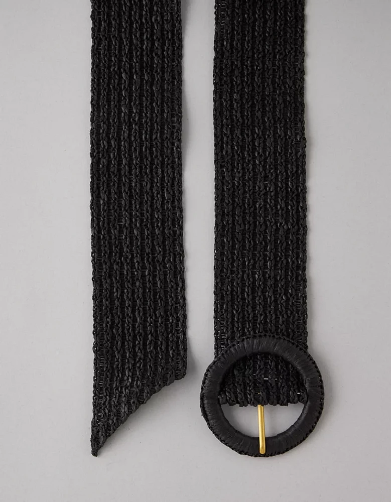 AE Wide Raffia Belt