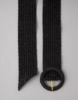 AE Wide Raffia Belt