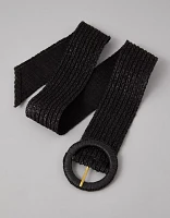 AE Wide Raffia Belt