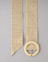 Ceinture large en raphia AE