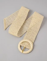 Ceinture large en raphia AE
