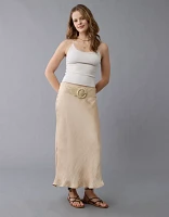 Ceinture large en raphia AE