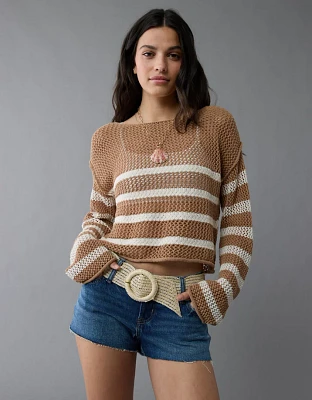 Ceinture large en raphia AE