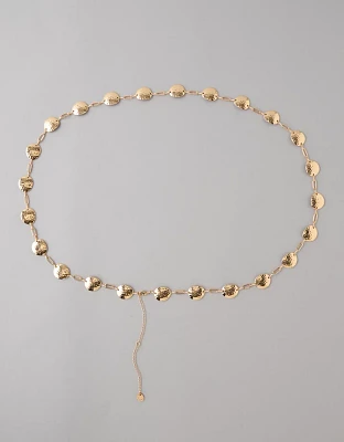 Ceinture à maillons et disques en métal AE