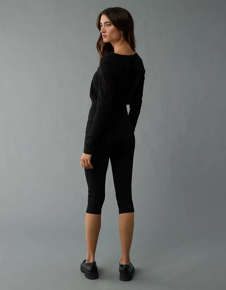 AE High-Waisted Ribbed Capri Legging