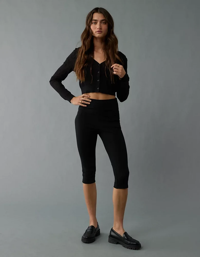 AE High-Waisted Ribbed Capri Legging