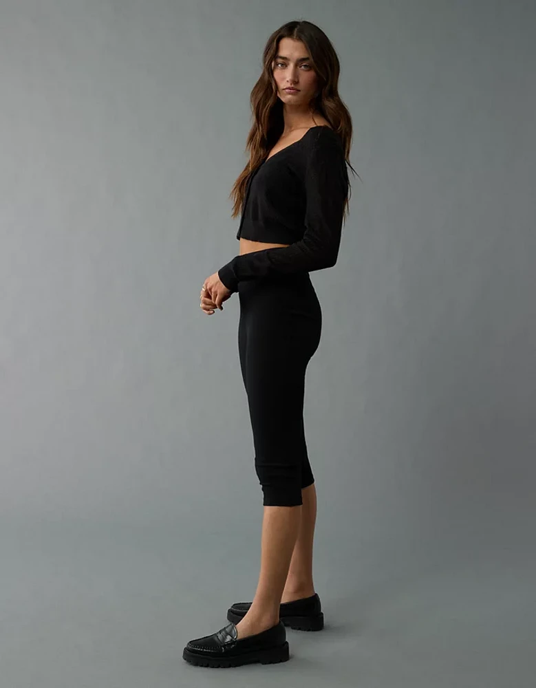 AE High-Waisted Ribbed Capri Legging