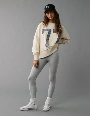 Legging en mélange de coton à taille haute AE