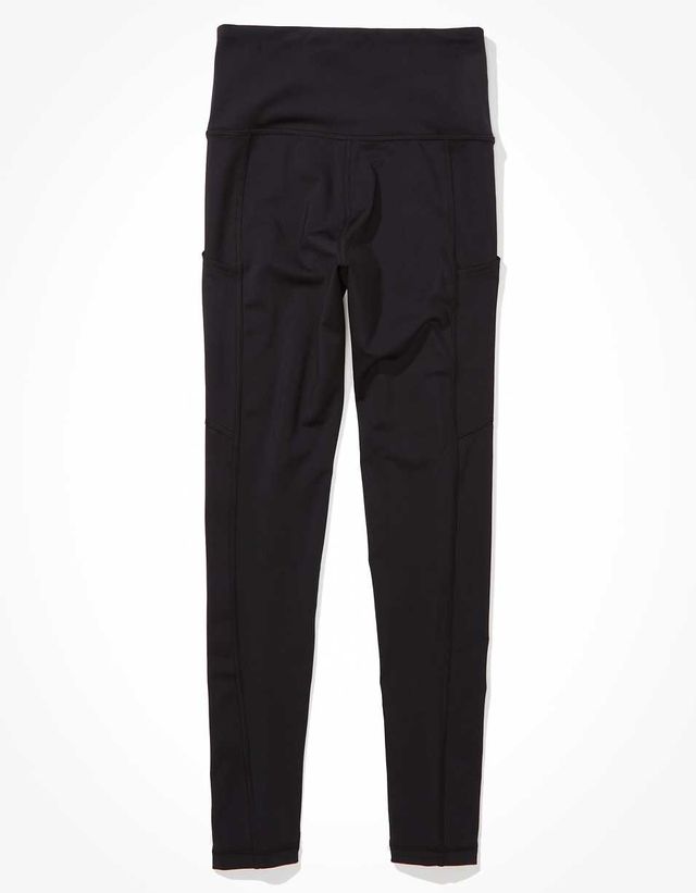 Ardene Black Leggings with Back Cargo Pockets | Size | Polyester/Spandex