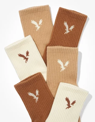 Emballage de trois paires de chaussettes petit ami à logo AE