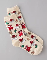 AE Howdy Partner Holiday Crew Socks