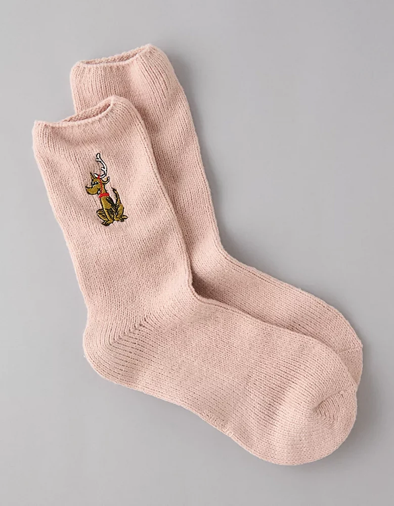 AE Grinch Holiday Crew Socks