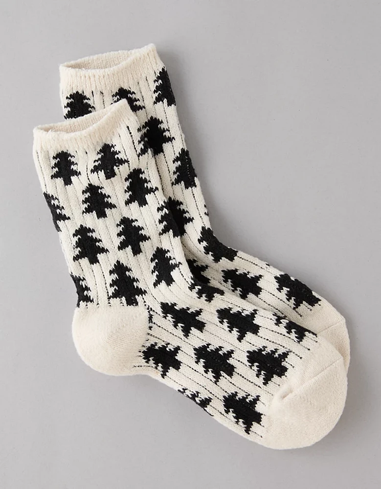 AE Holiday Tree Crew Socks