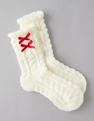 AE Cozy Bow Crew Socks