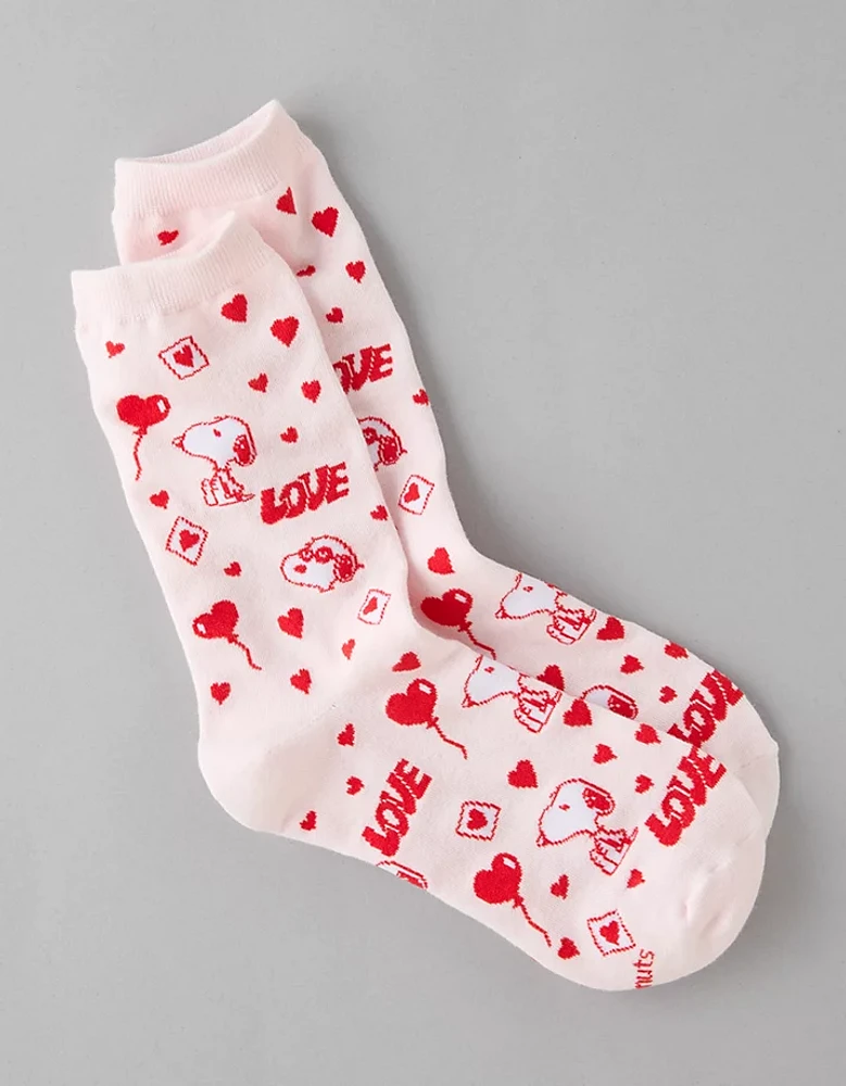 AE Snoopy Valentine's Day Crew Socks