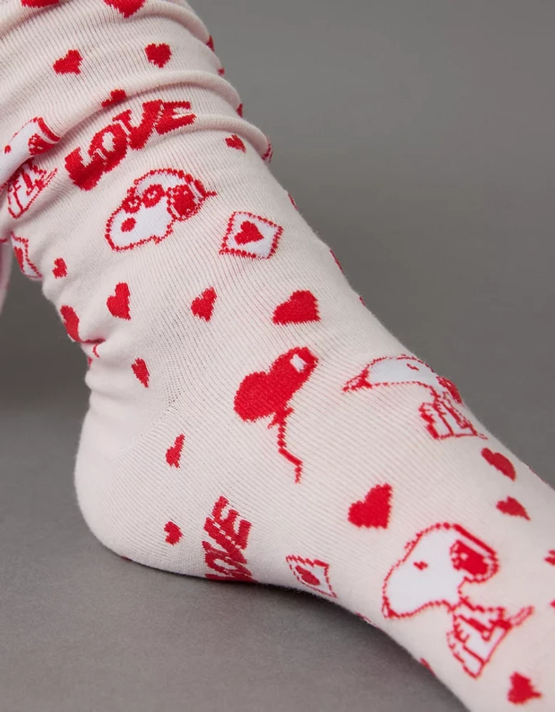 AE Snoopy Valentine's Day Crew Socks