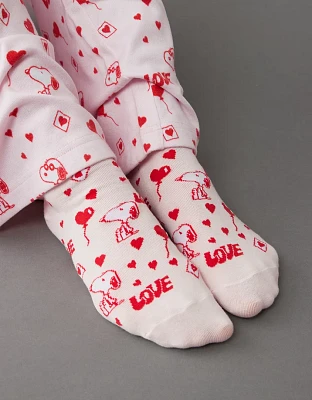 AE Snoopy Valentine's Day Crew Socks