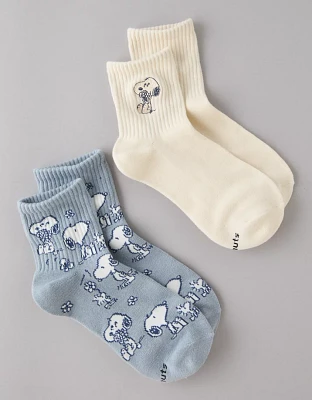 Lot de deux paires de chaussettes petit ami Snoopy AE