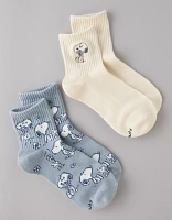 Lot de deux paires de chaussettes petit ami Snoopy AE