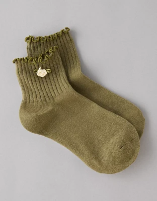 AE Rose Boyfriend Ruffle Socks