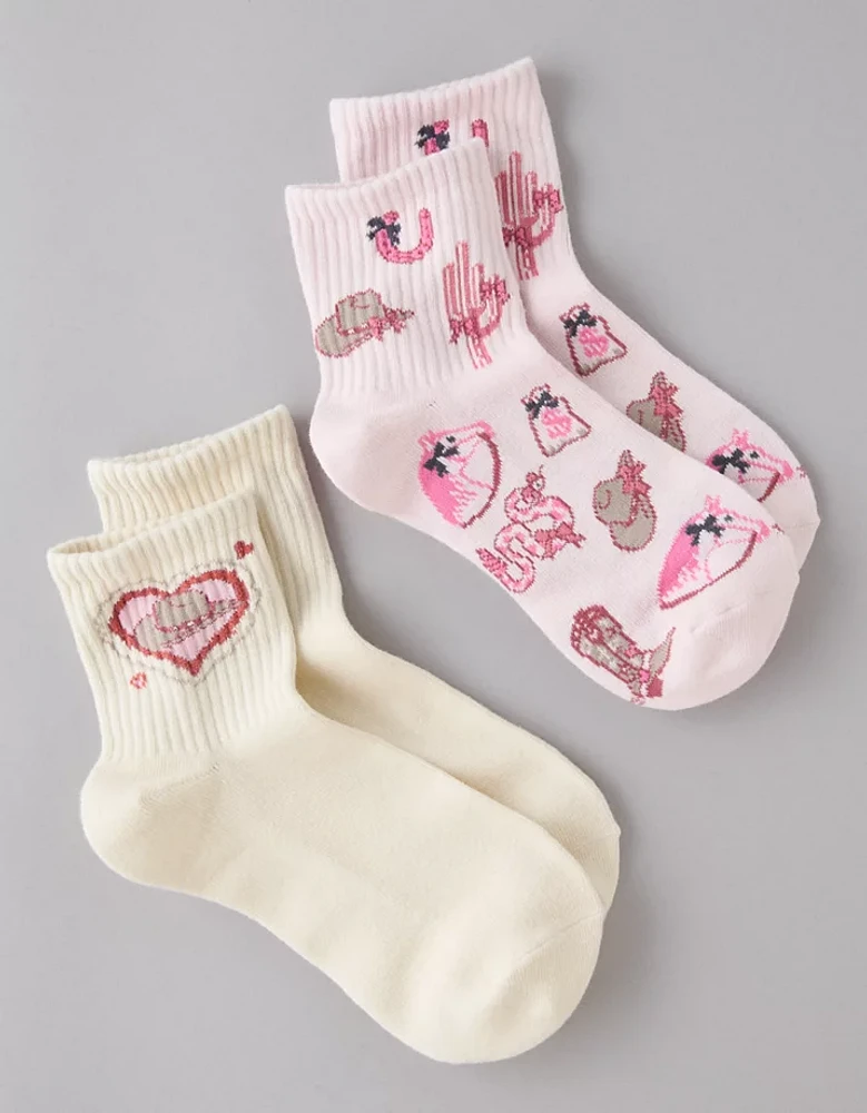 AE Cowgirl Boyfriend Socks 2-Pack