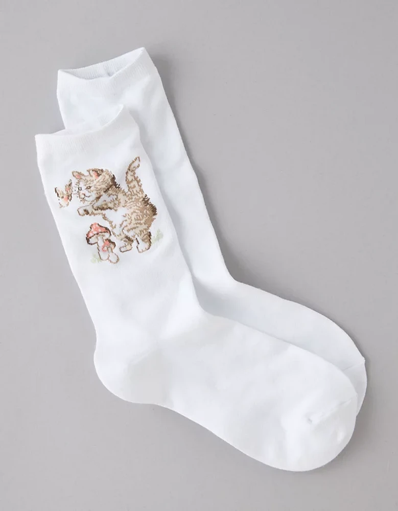 AE Kitten Crew Socks