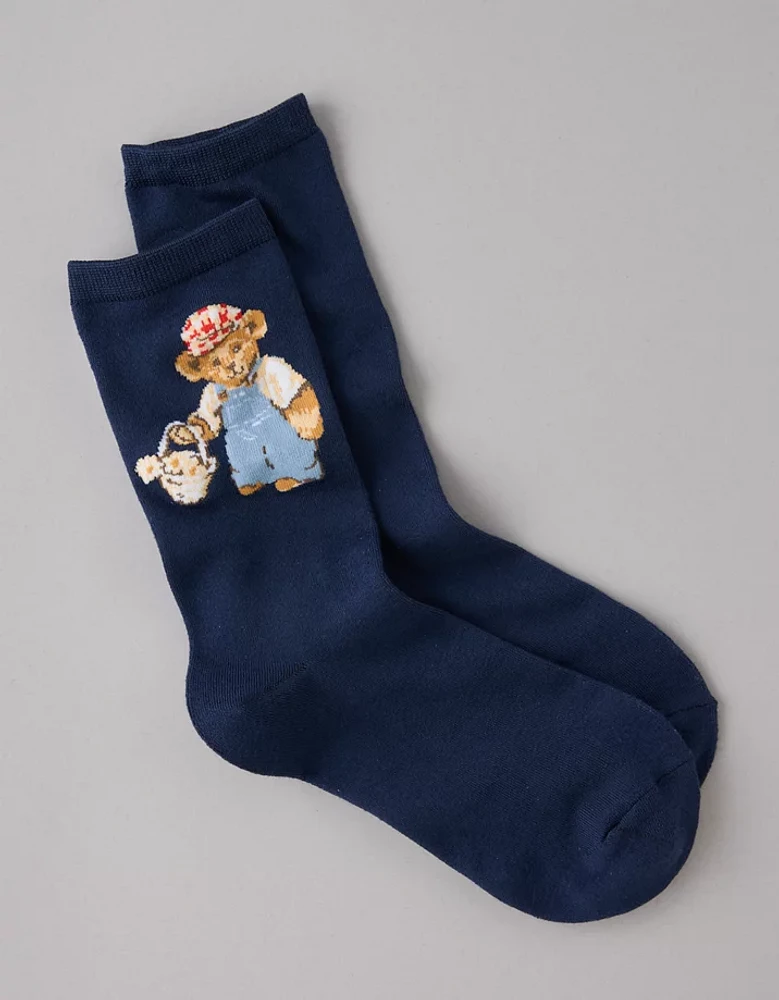 AE Teddy Bear Crew Socks