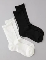 Lot de deux paires de chaussettes habillées diaphanes AE