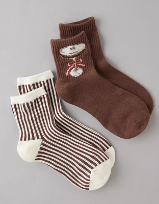 Lot de deux paires de chaussettes petit ami Espresso AE