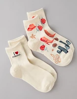 Lot de deux paires de chaussettes petit ami I Love Cowboys AE