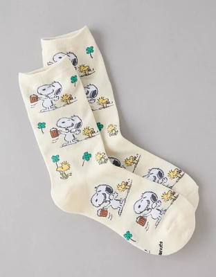 Mi-chaussettes Snoopy de la Saint-Patrick AE