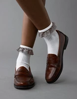 AE Gingham Ruffle Boyfriend Socks 2-Pack