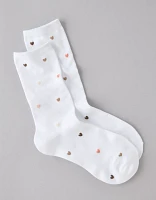 AE Hearts Crew Socks