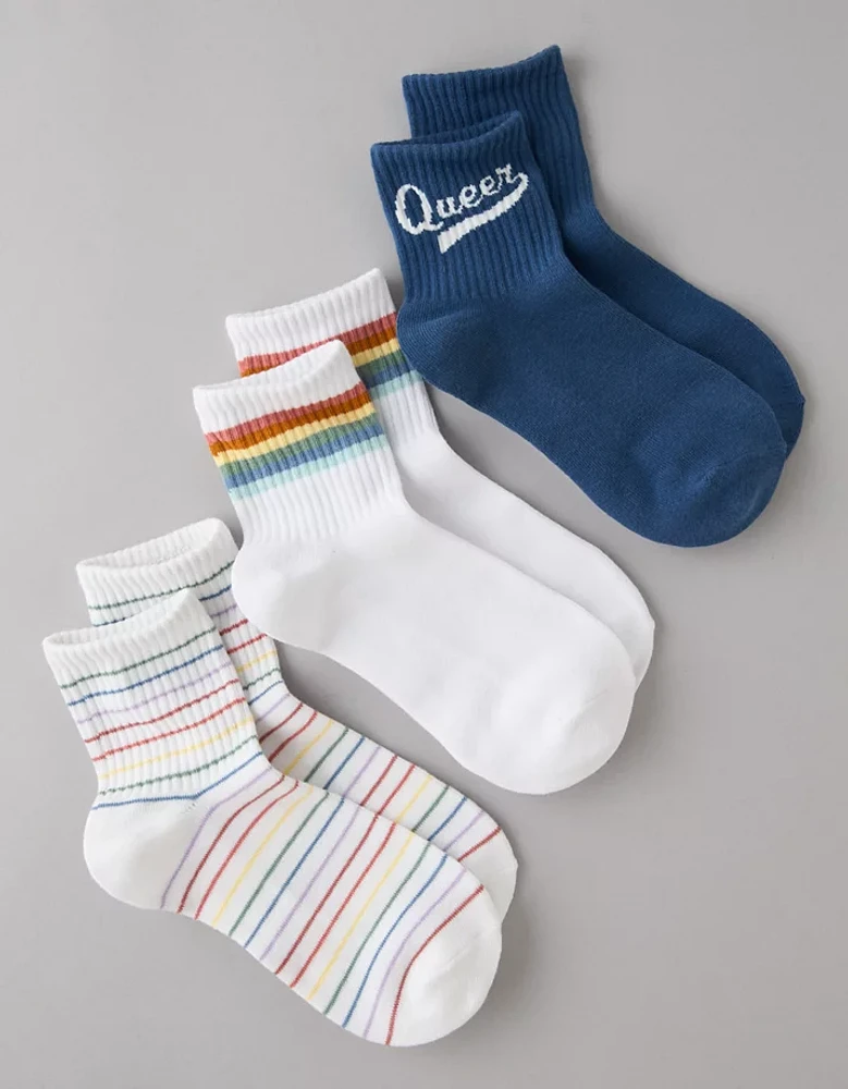 Lot de trois paires de chaussettes petit ami fierté AE
