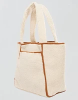 SDHC Faux Shearling Tote Bag