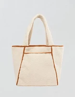 SDHC Faux Shearling Tote Bag