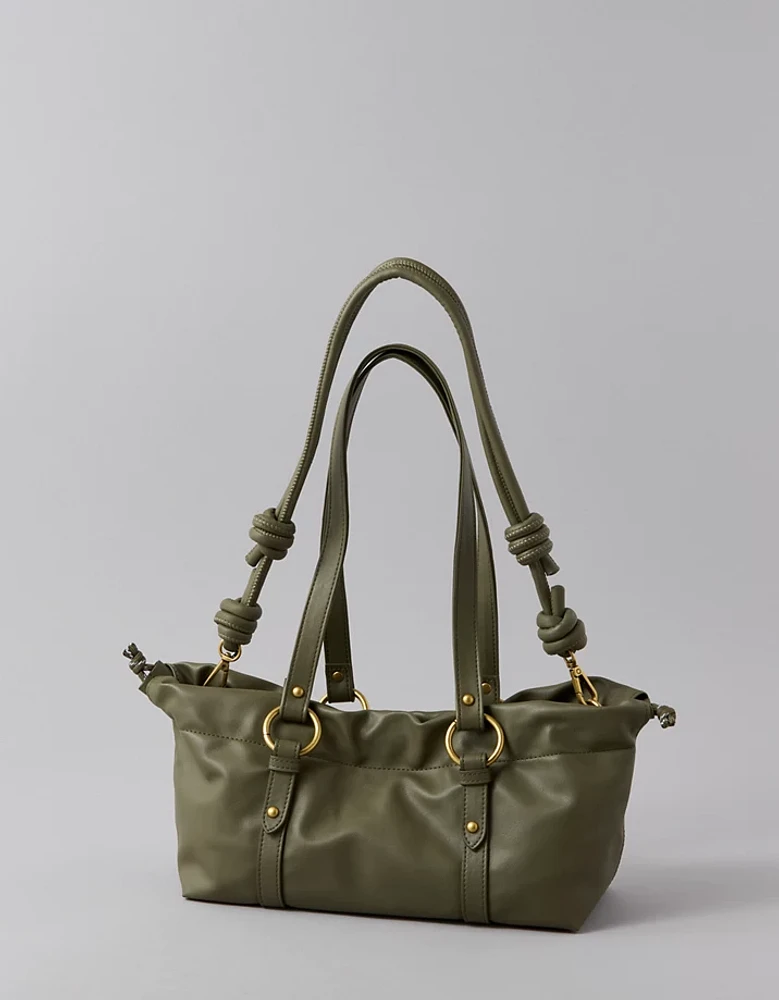 AE Vegan Leather Drawcord Hot Dog Bag
