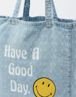 AE Yin Yang Smiley® Denim Tote Bag