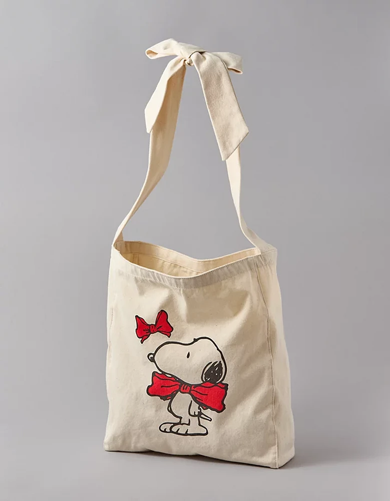 AEO Snoopy Holiday Bow Tote