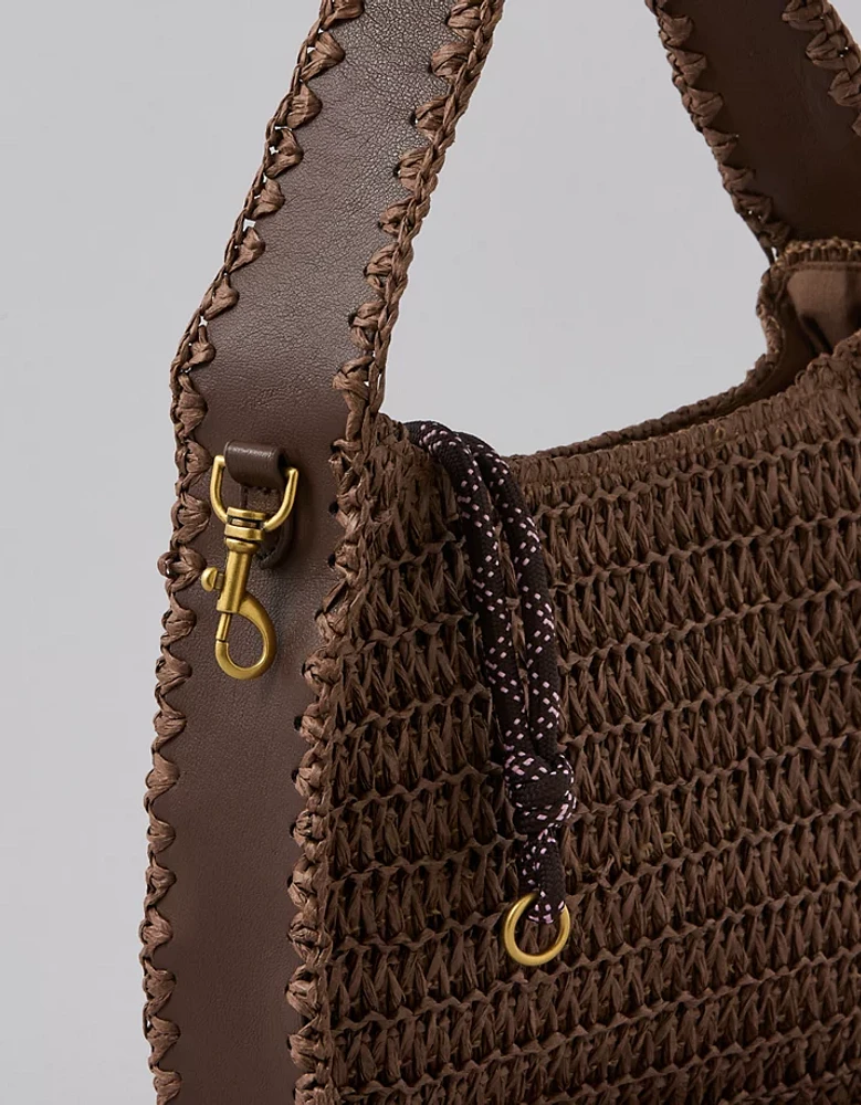 Mini sac fourre-tout en raphia AE