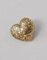 AE Heart Brooch