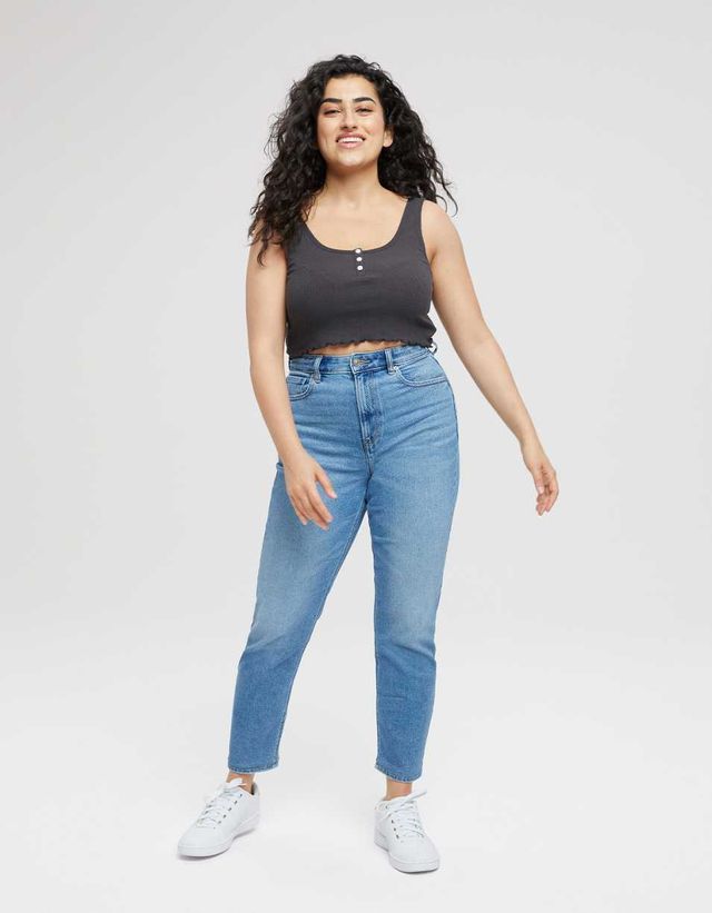 AE Stretch Crossover Highest Waist Mom 